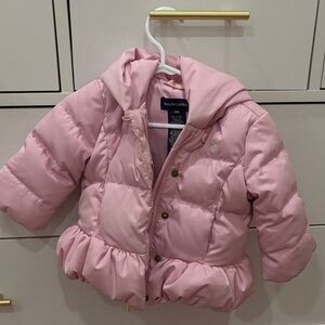 Ralph Lauren Light Pink Kids Puffer Coat 9 months